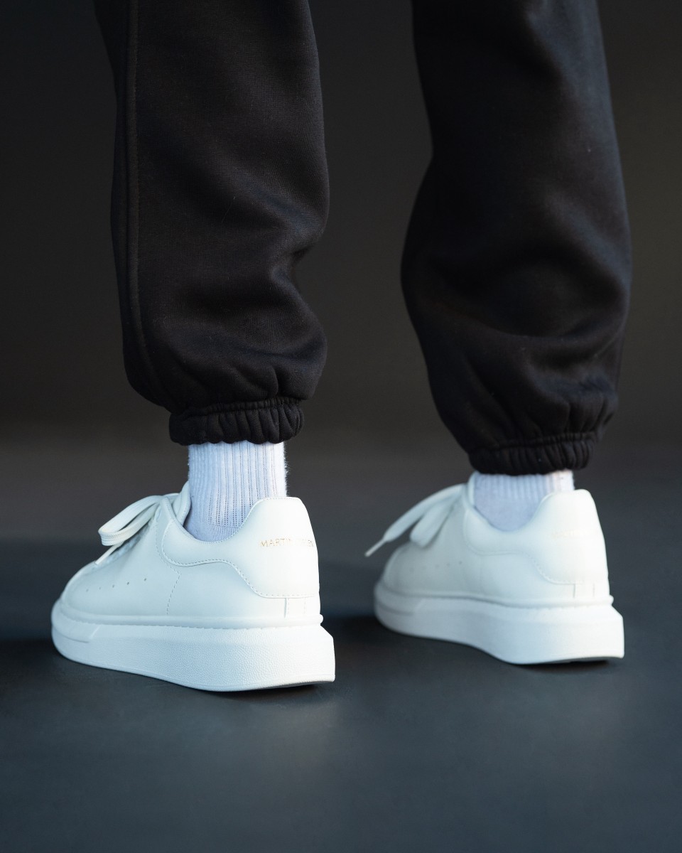 Zapatillas Suela Gruesa Blancas | Martin Valen