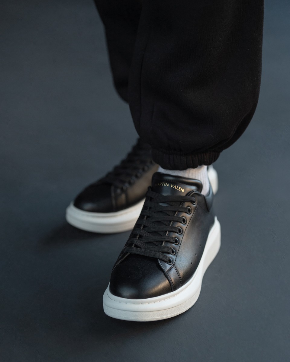 Кроссовки обувь высокой подошвой в Черно | Martin Valen