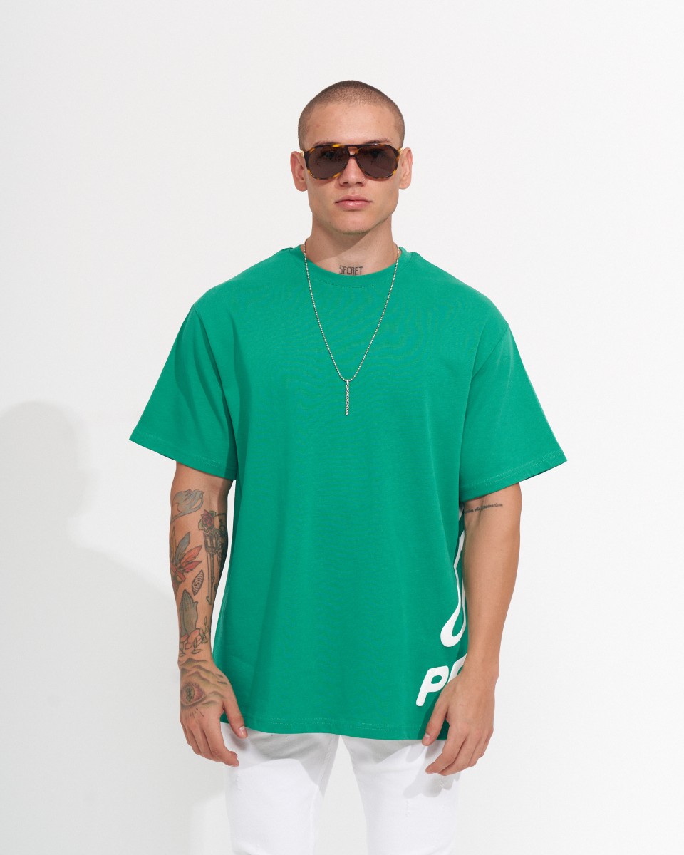 ‘’Perspective’’ T-Shirt Designer Oversize à Impression en Relief pour Hommes | Martin Valen
