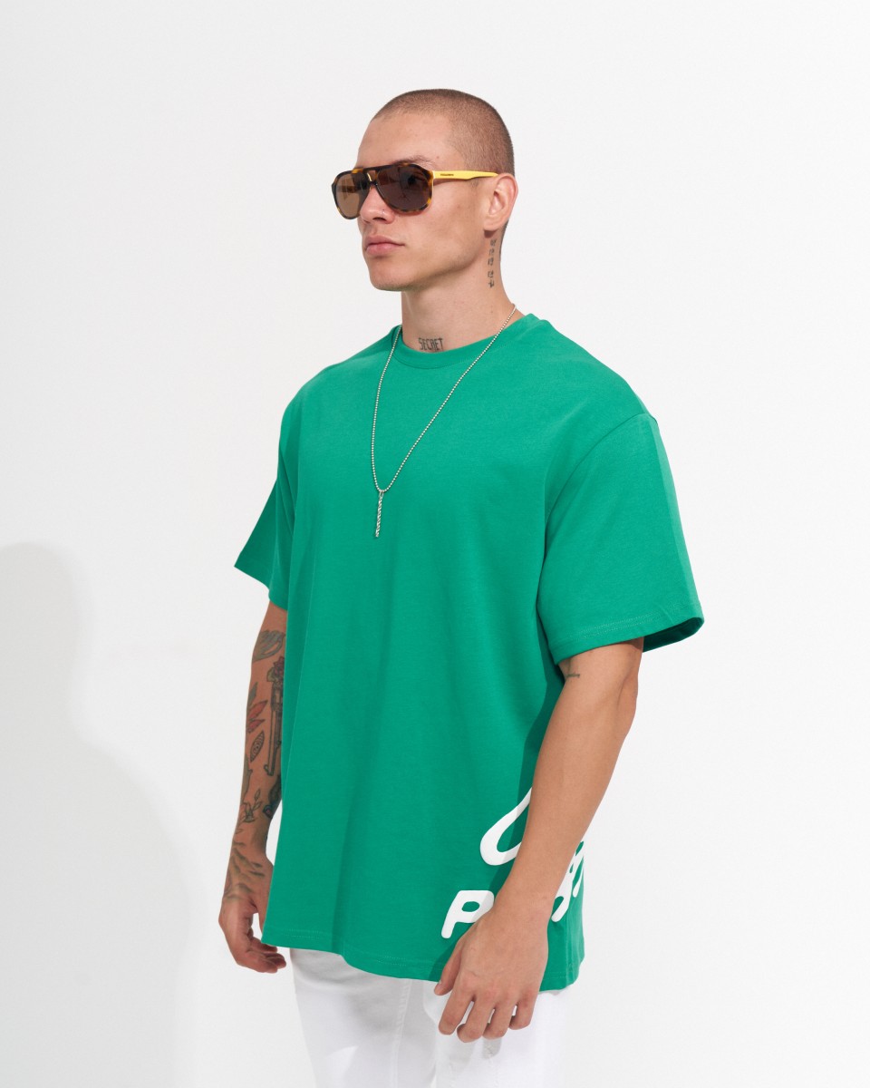 ‘’Перспектива’’ Мужская увеличенная футболка с дизайнерским пуфовым принтом | Martin Valen