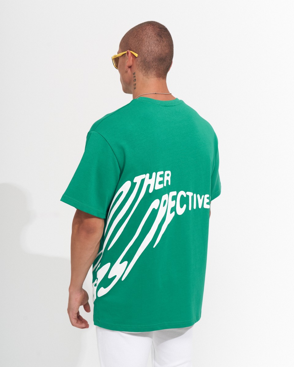 ‘’Perspective’’ Camiseta de Diseñador Estampada en Relieve Oversized para Hombres | Martin Valen