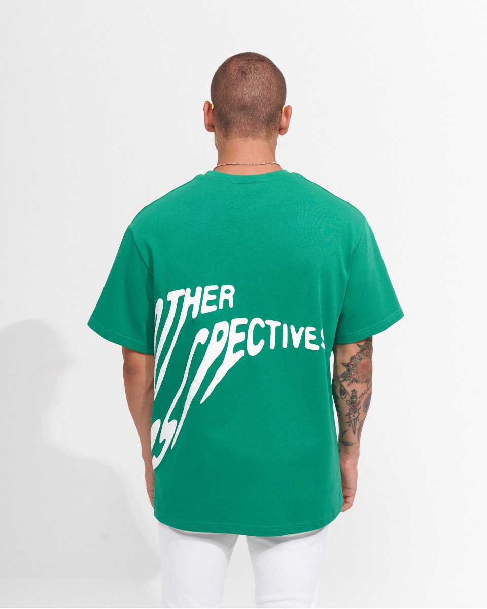 ‘’Perspective’’ Heren Oversized T-shirt met Reliëfopdruk | Martin Valen