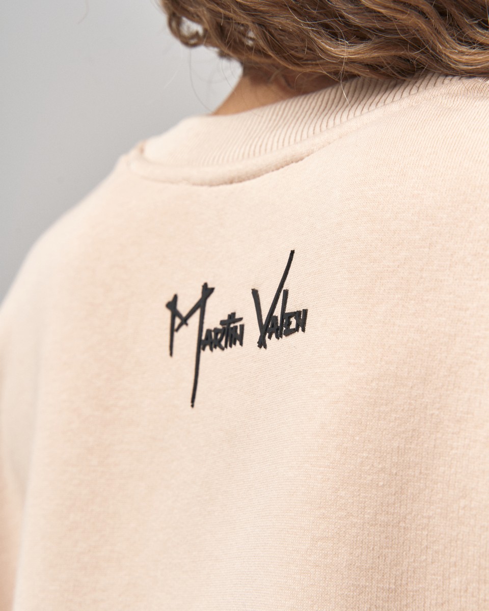 Martin Valen Women’s Basic Oversized Sweatshirt in Beige | Martin Valen