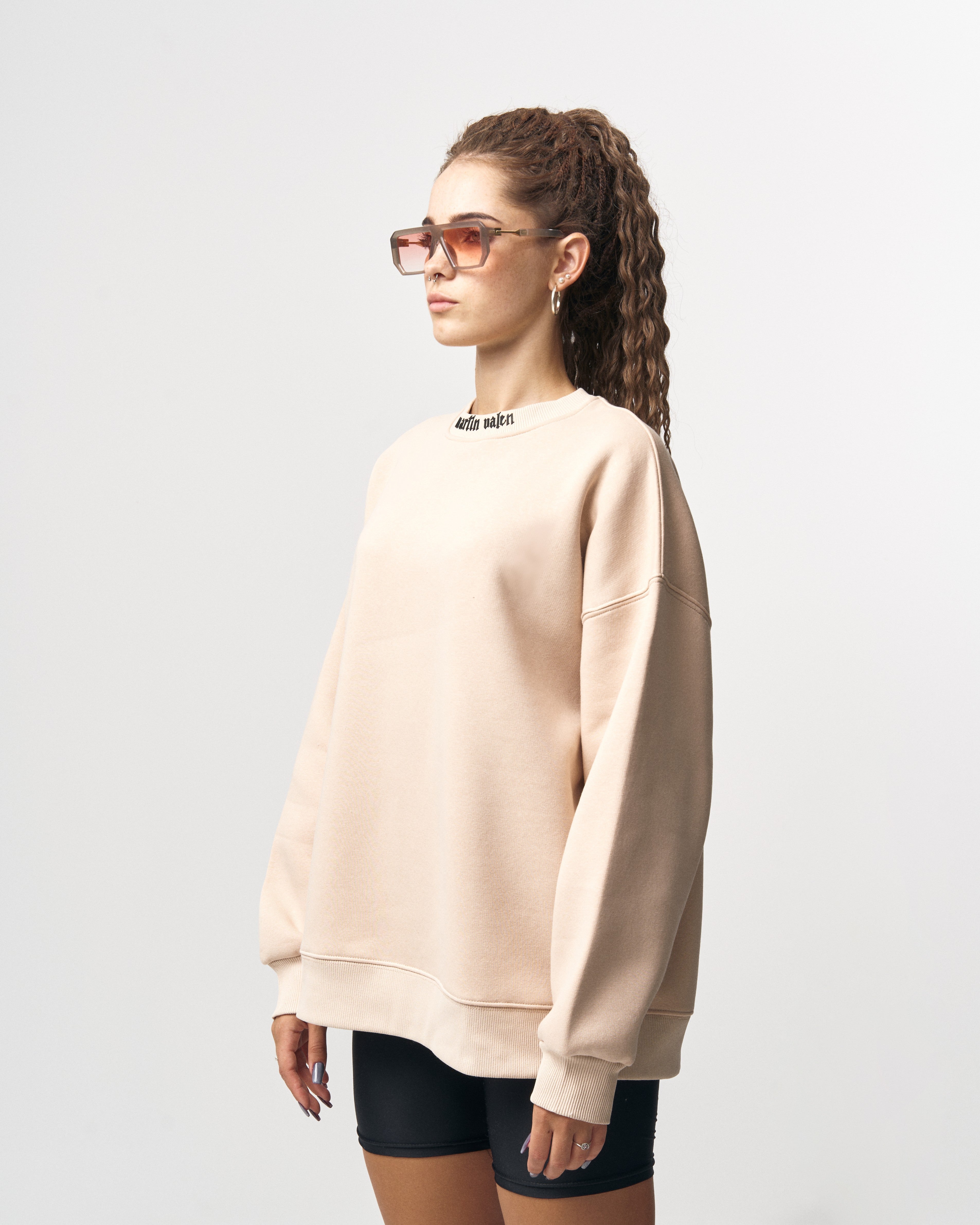 Martin Valen Sweatshirt à Col Rond Oversize pour Femme | MV