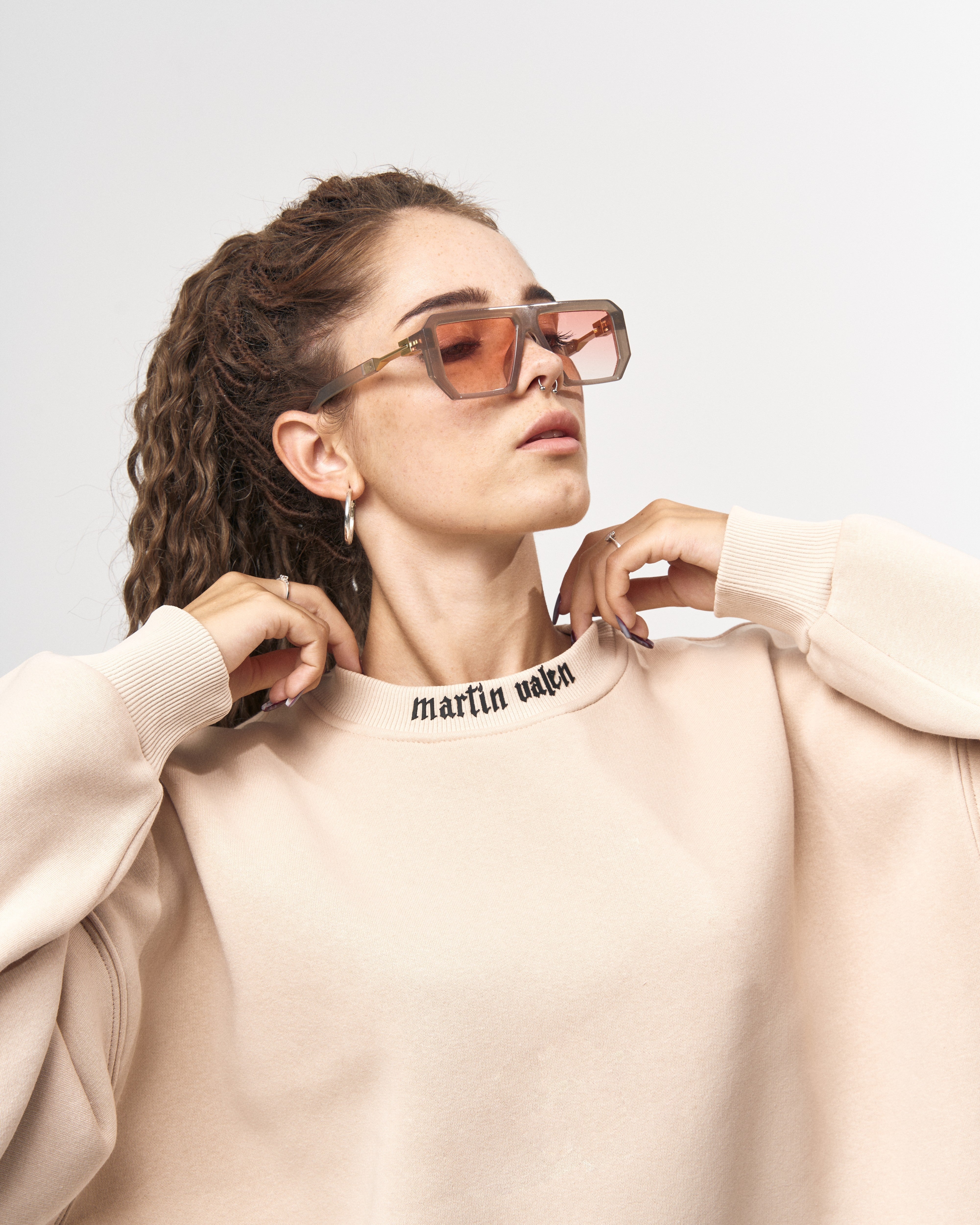 Martin Valen Sweatshirt à Col Rond Oversize pour Femme | MV
