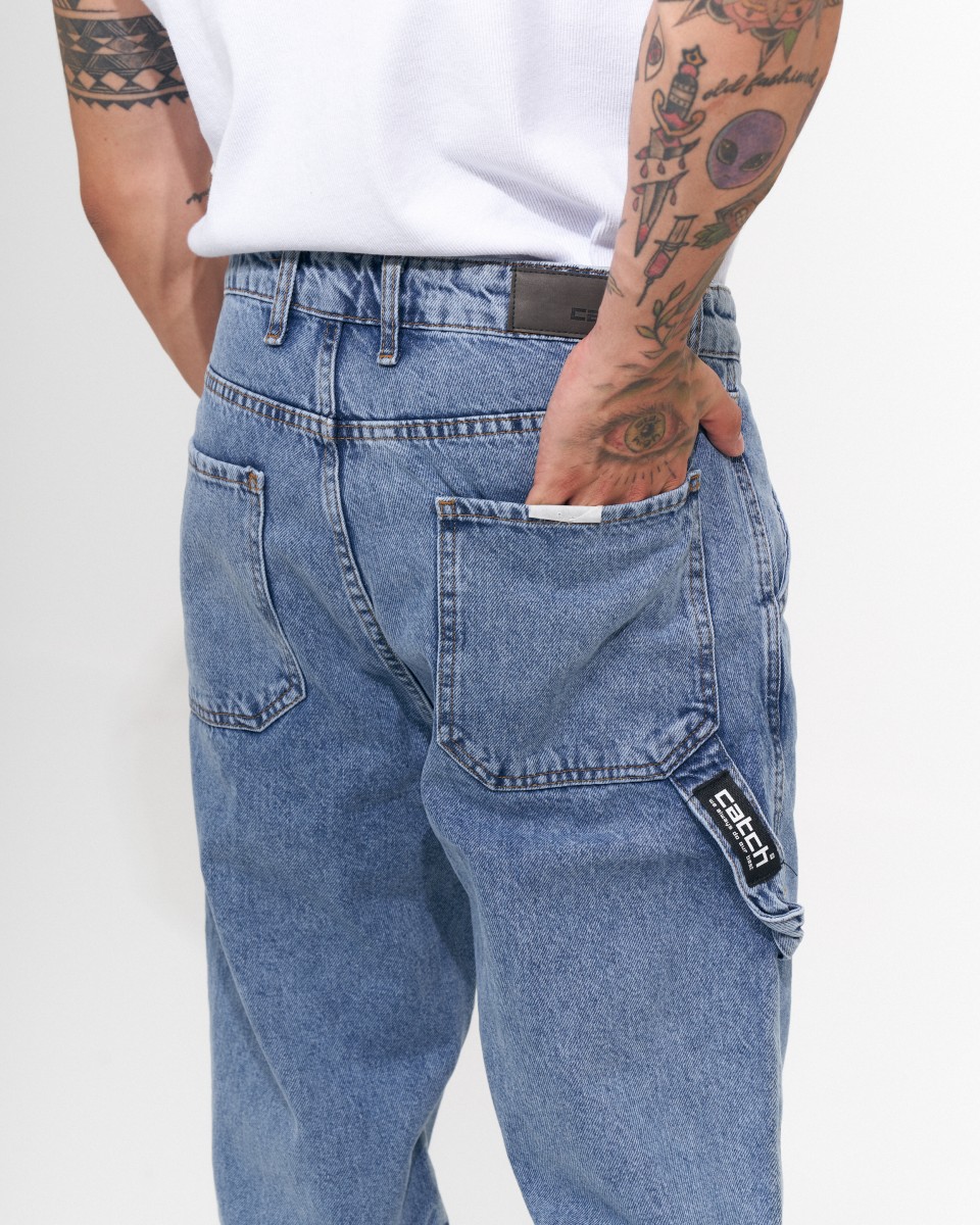 Мужские джинсовые джоггеры оверсайз с манжетами на липучке | Martin Valen