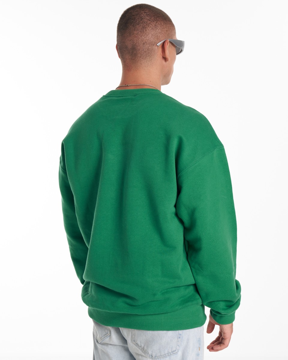 Heren Oversized Basic Groene Sweatshirt | Martin Valen