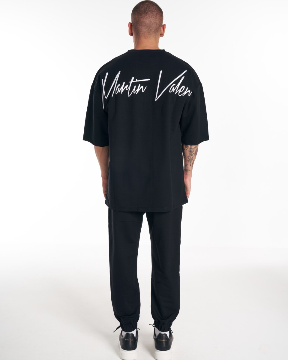 Men's Oversize Tracksuit Special Design Black | Martin Valen