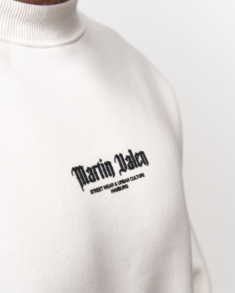 Sweatshirt Oversize pour Hommes Martin Valen Urban Culture Blanc | Martin Valen