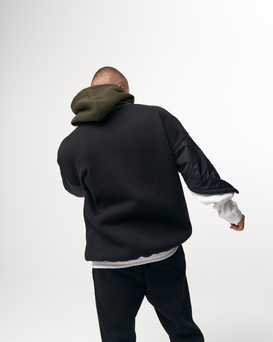 Men's Oversized Hoodie Sweatshirt Khaki | Martin Valen