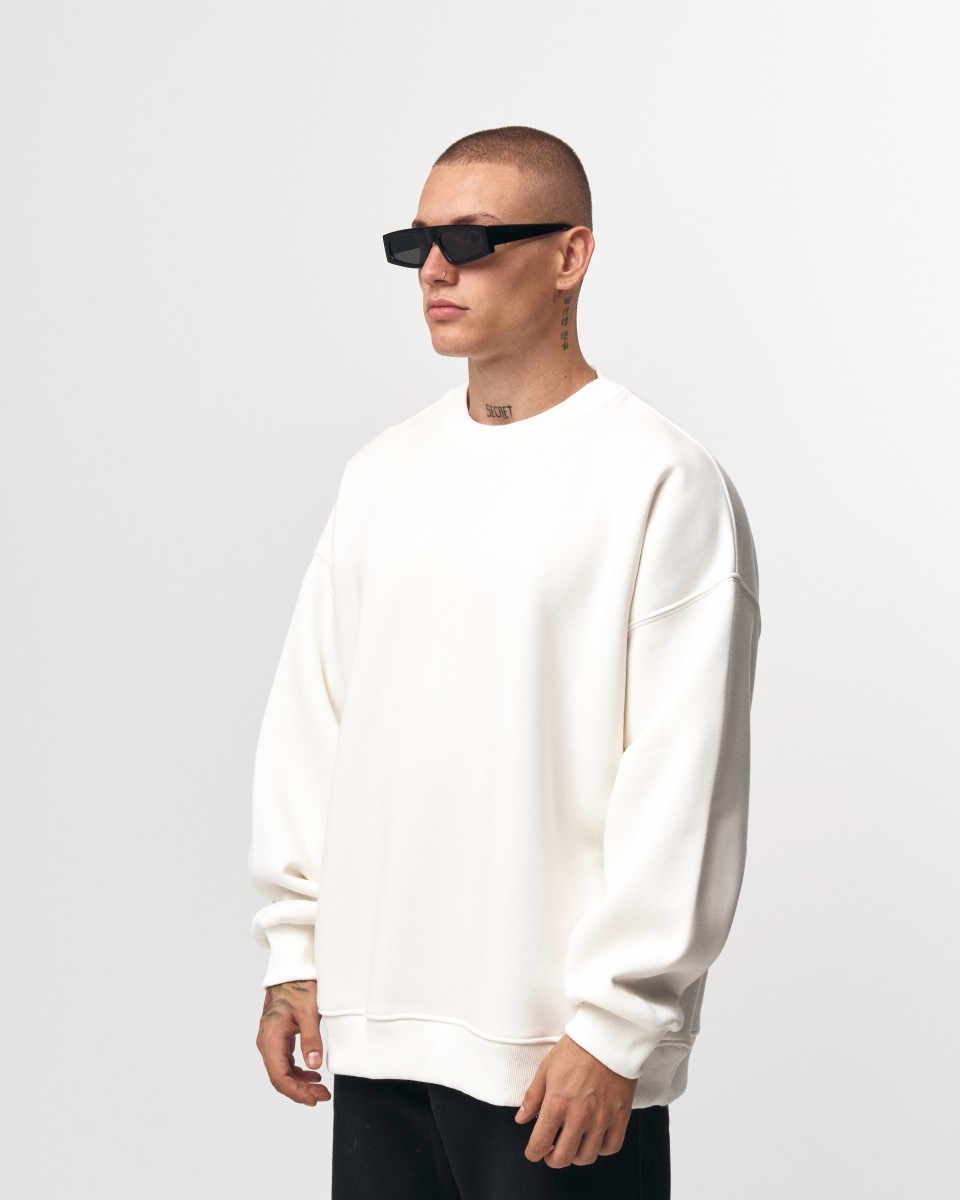 Men's Oversize Basic Sweatshirt ''Martin Valen'' White | Martin Valen