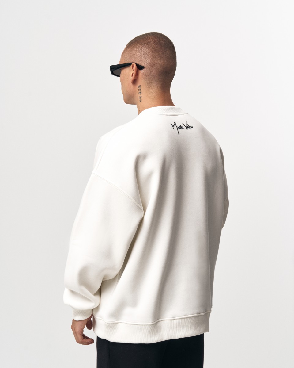 Men's Oversized Basic Sweatshirt ''Martin Valen'' White | Martin Valen