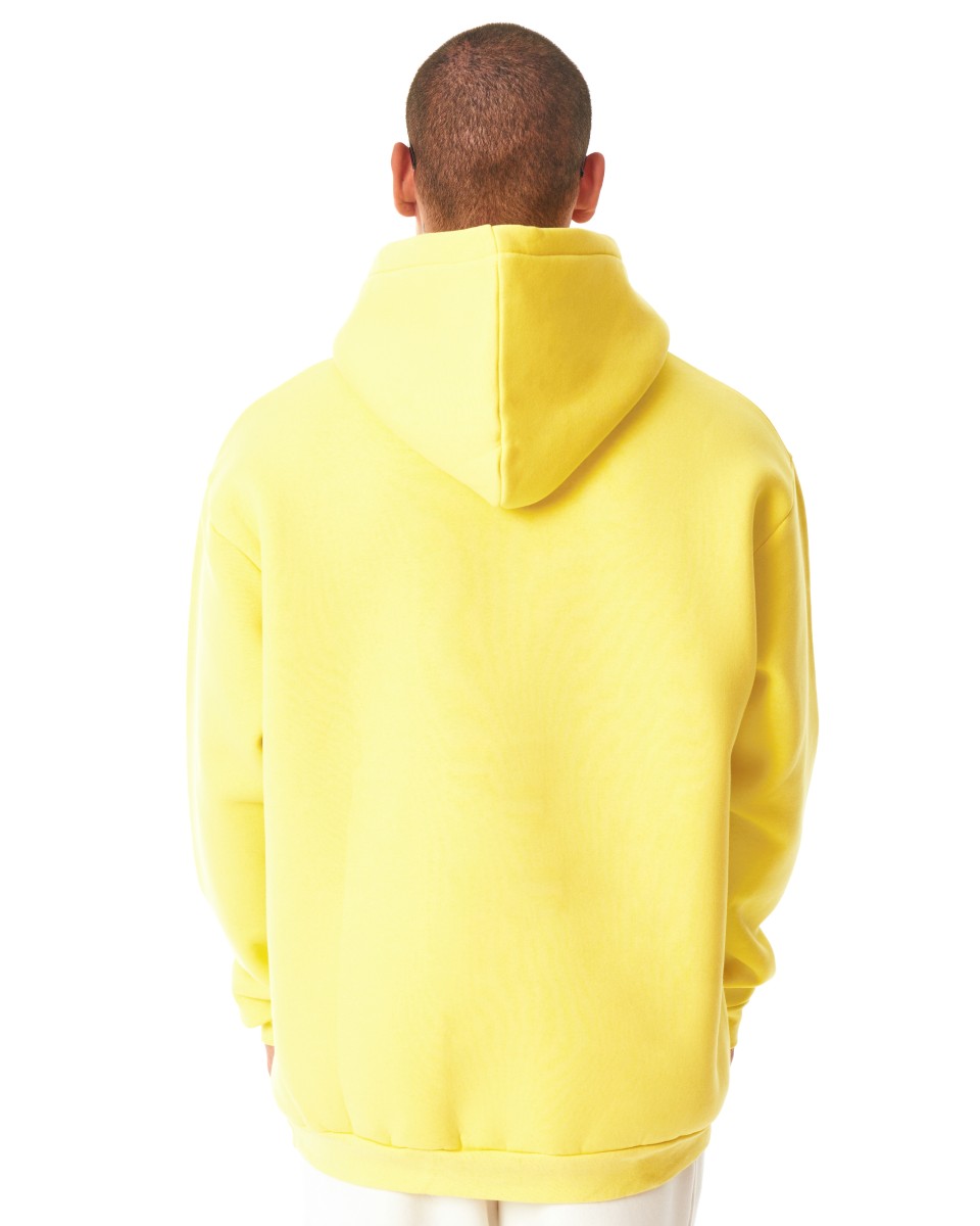 Men's Hoody Text Detailed With Front Pockets In Yellow | Martin Valen
