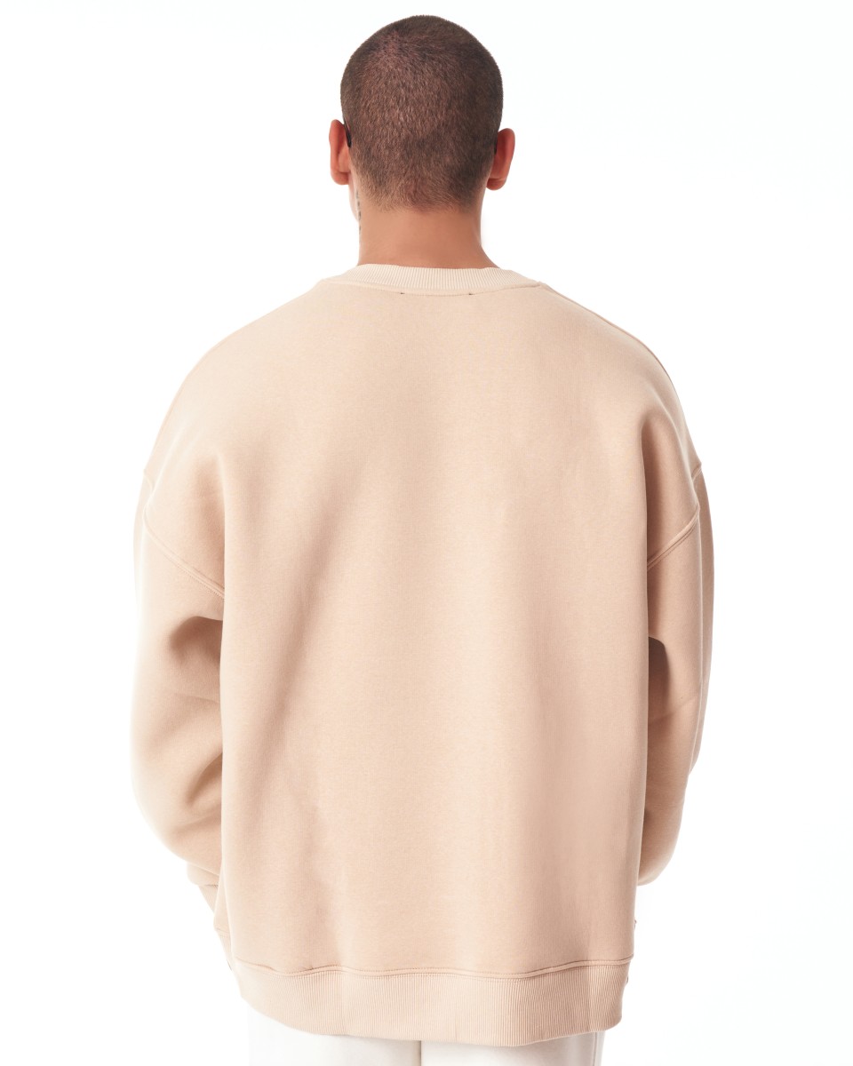 Men's Oversize Sweatshirt Martin Valen Urban Culture Beige | Martin Valen