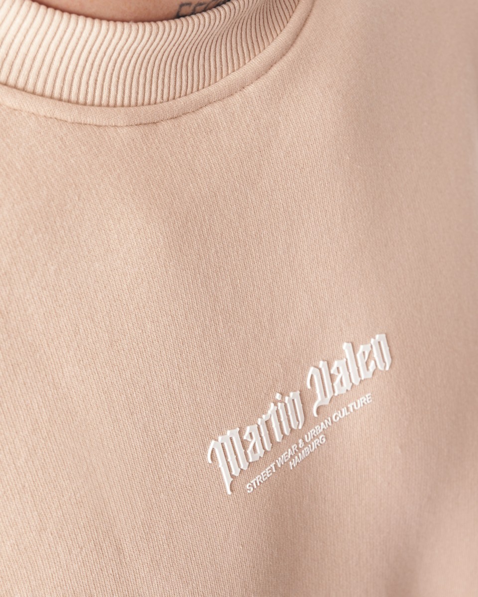 Men's Oversized Sweatshirt Martin Valen Urban Culture Beige | Martin Valen
