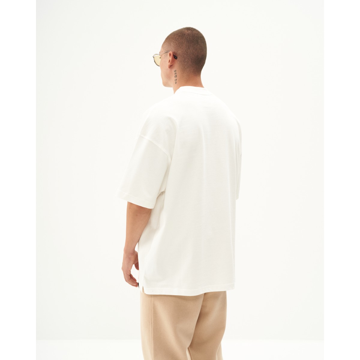 Men's Oversize Martin Valen 3D Printed White Heavy T-Shirt