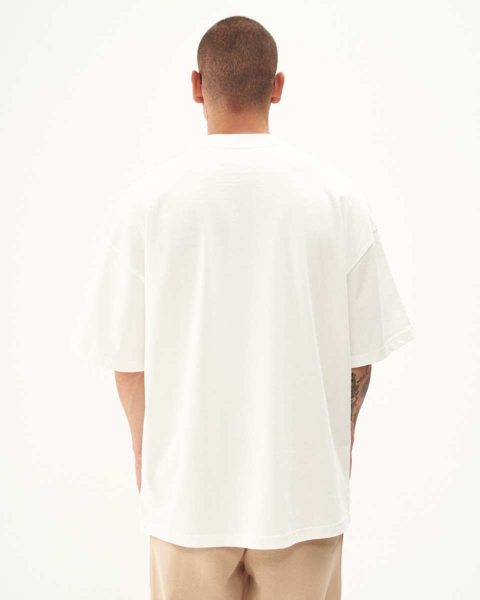 Men's Oversize Martin Valen 3D Printed White T-Shirt | Martin Valen
