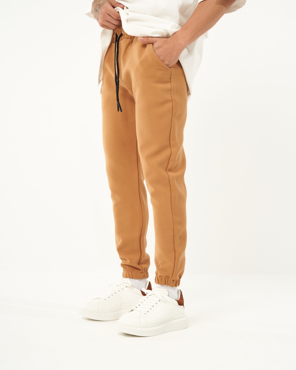Pantalon de jogging basique pour hommes en beige
