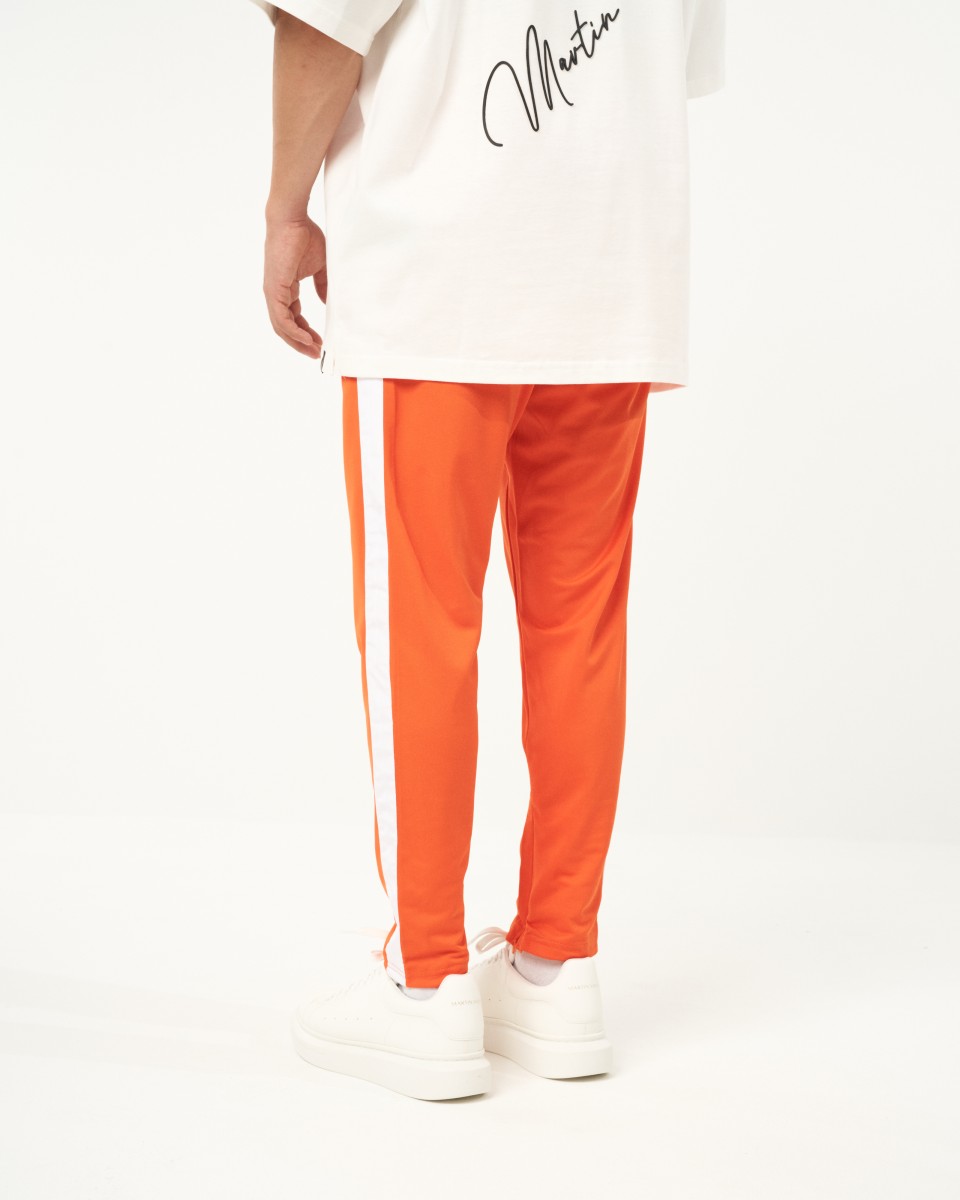 Orange Trousers With White Stripes | Martin Valen