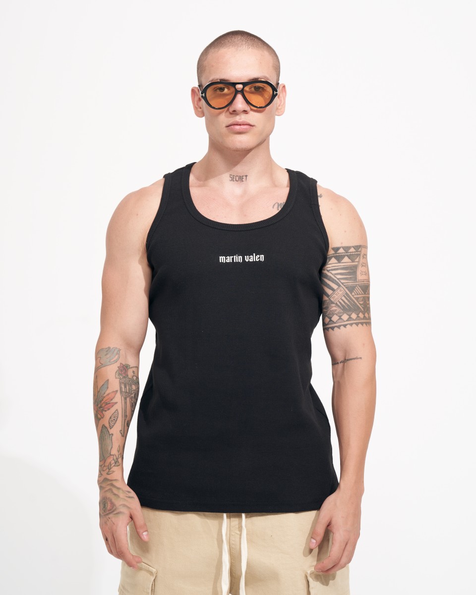 Camiseta sin Mangas de Canalé con Estampado 3D para Hombre | Martin Valen