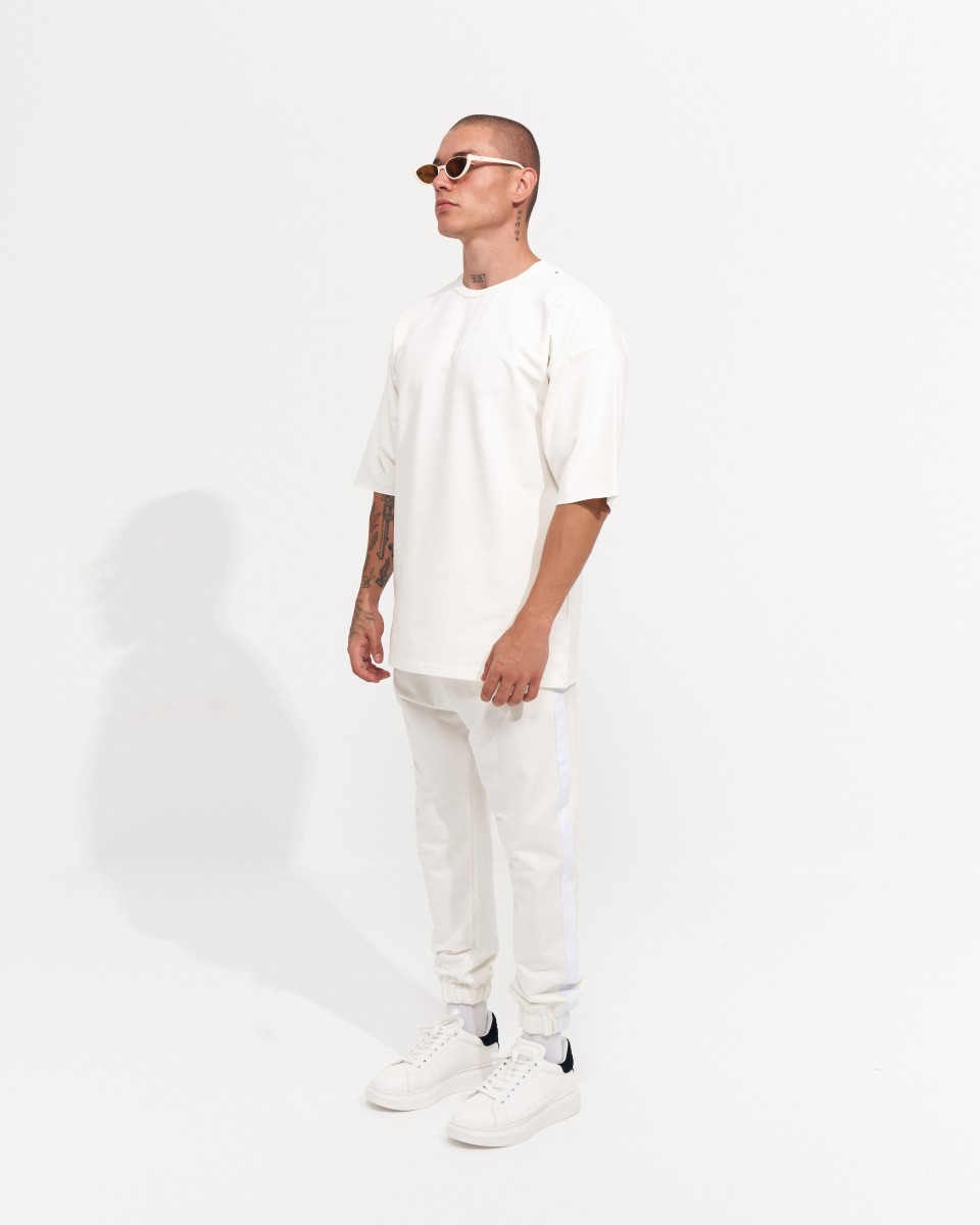 Men's Oversize Tracksuit Special Design White | Martin Valen