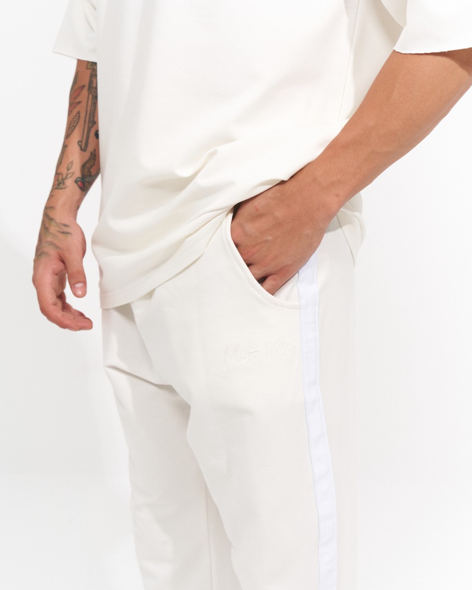 Men's Oversize Tracksuit Special Design White | Martin Valen