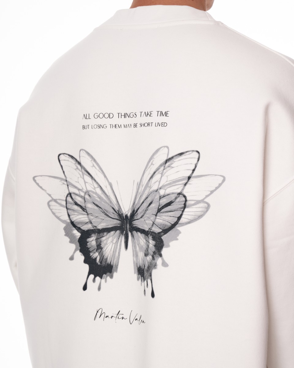 Butterfly Illusion Oversized Men's Sweatshirt | Martin Valen