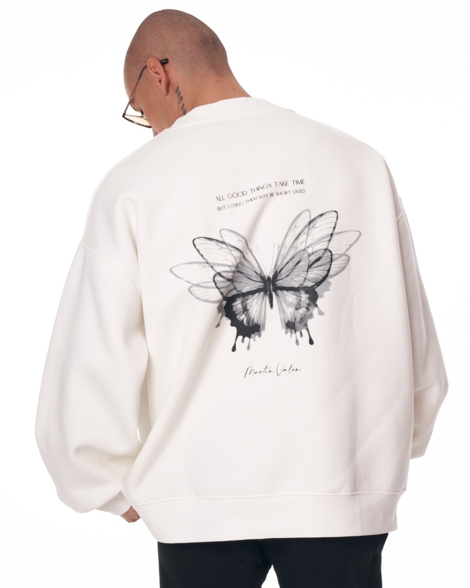 Butterfly Illusion Oversized Men's Sweatshirt | Martin Valen