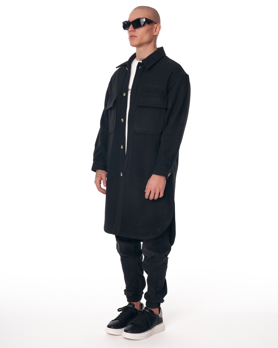 Oversized Black Cachet Jacket with Pockets | Martin Valen