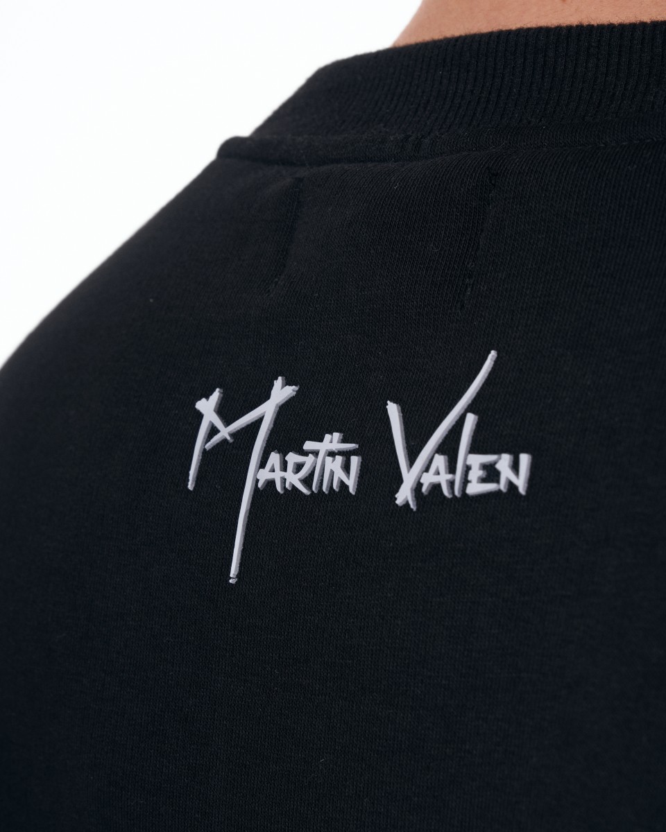 Sudadera Básica Oversize para Hombres "Martin Valen" Negra | Martin Valen
