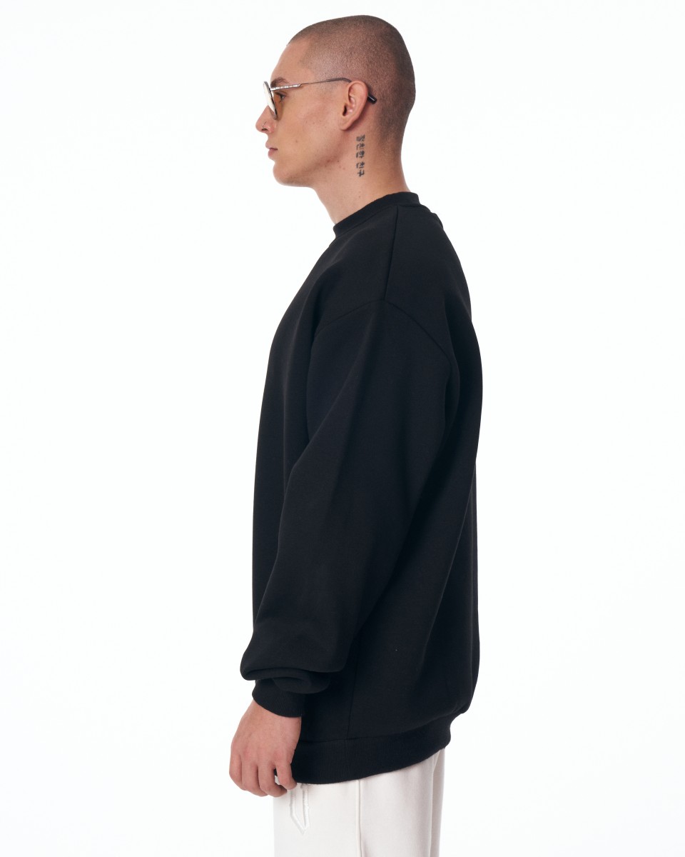 Herren Oversize Basic Sweatshirt "Martin Valen" Schwarz | Martin Valen
