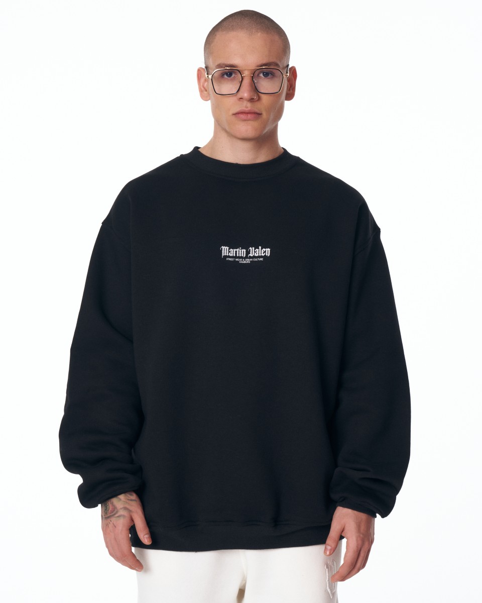 Men's Oversized Sweatshirt Martin Valen Urban Culture Black - Black