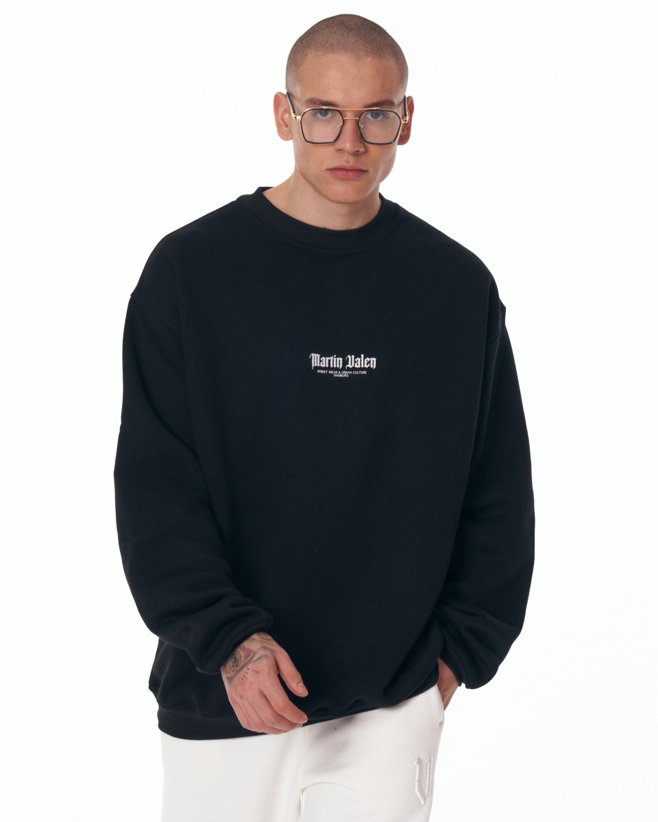 Men's Oversized Sweatshirt Martin Valen Urban Culture Black | Martin Valen