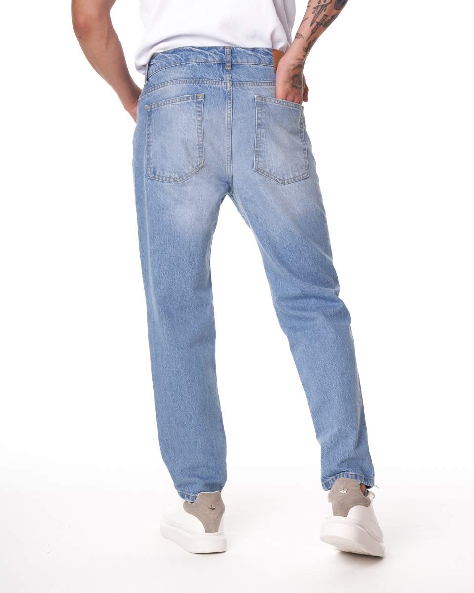 Light Washed Straight Jeans in Ice Blue | Martin Valen