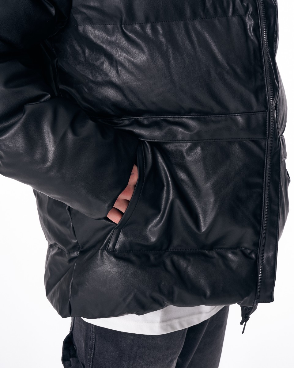 Уличная стильная объемная кожаная куртка | Martin Valen