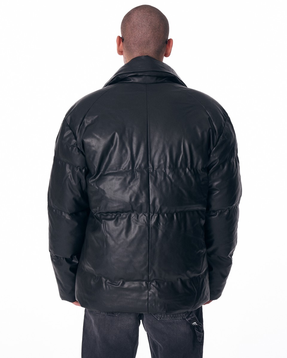 Street Style Oversized Puffy Leather Jacket | Martin Valen