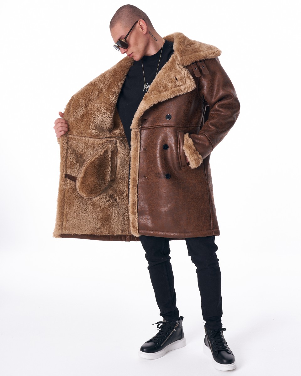 Valans Martin Valen  Куртка из кожи с меховой отделкой | Martin Valen