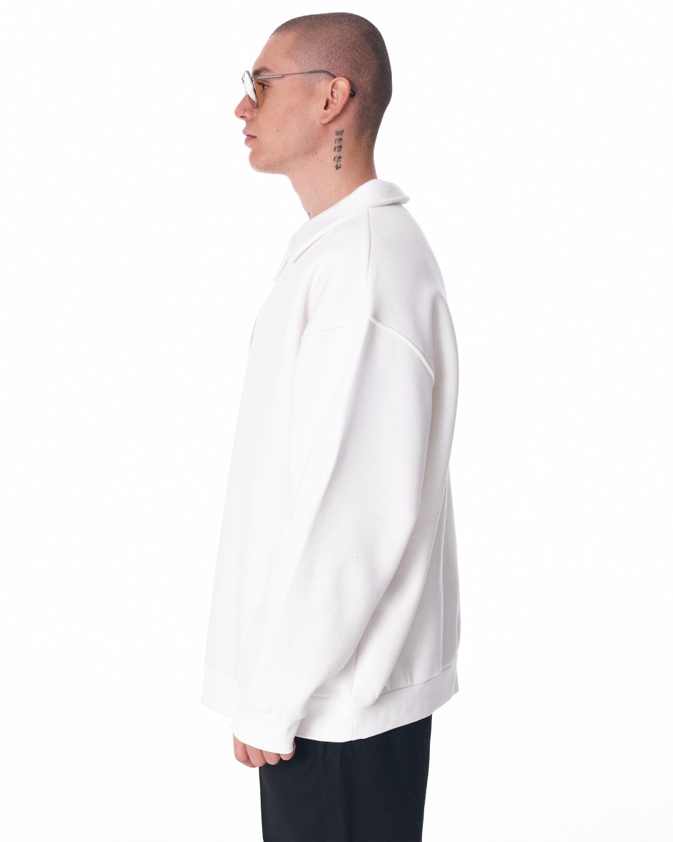 Valicia Martin Valen Übergroßes Basic-Sweatshirt mit halbem Reißverschluss | Martin Valen