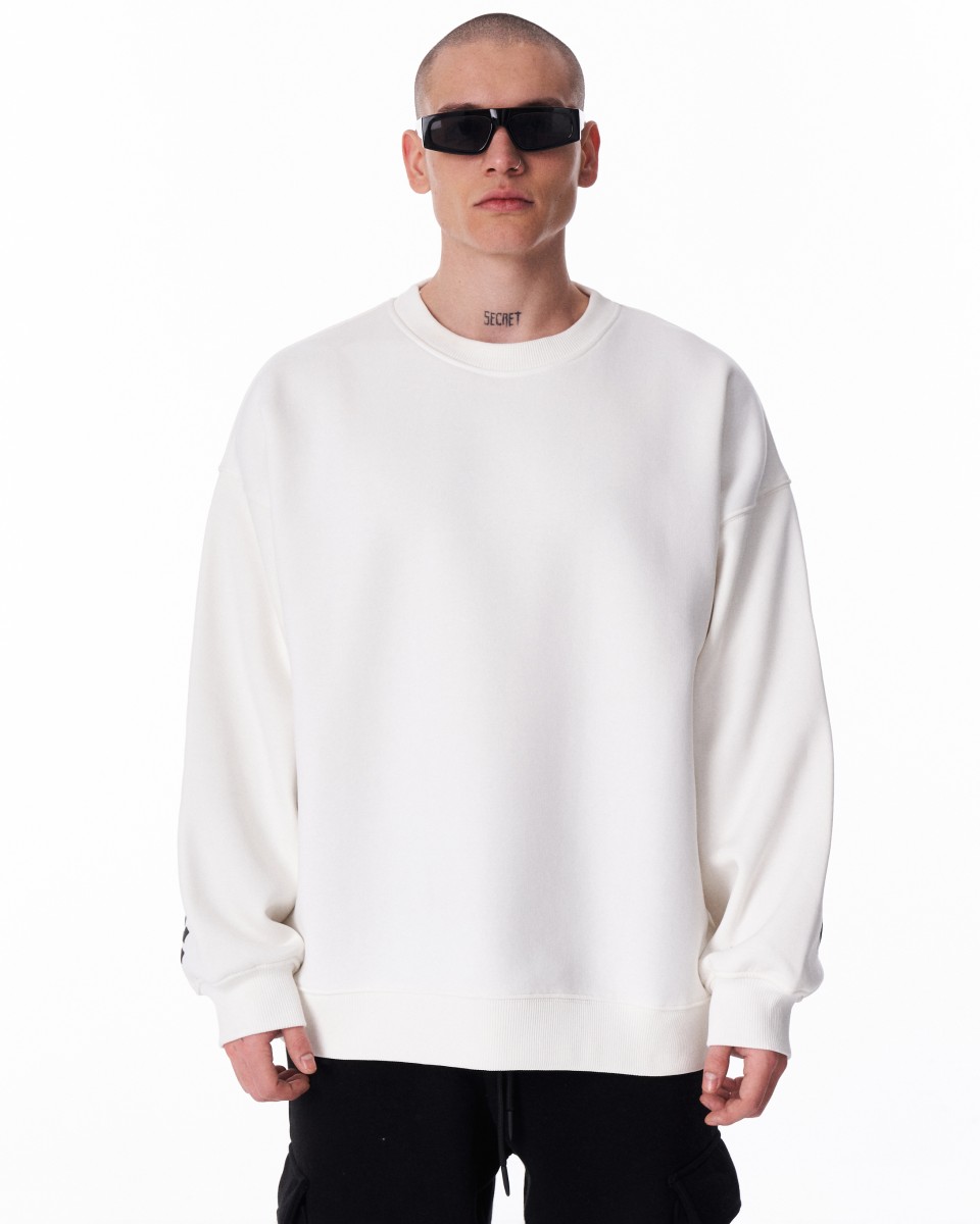 Oversized Pullover für Herren Another World's Hell Weiß | Martin Valen