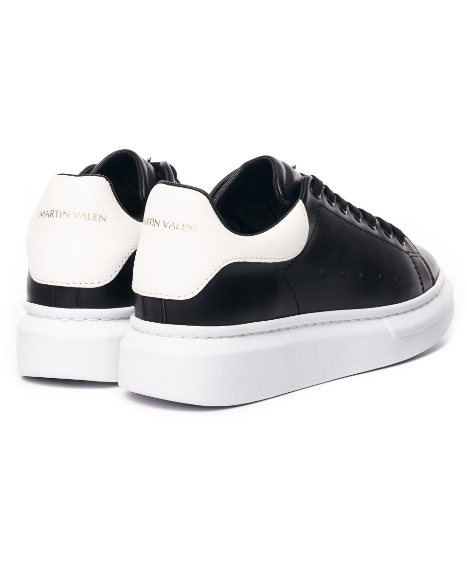 Women’s Chunky Sneakers with Crown in Black and White | Martin Valen