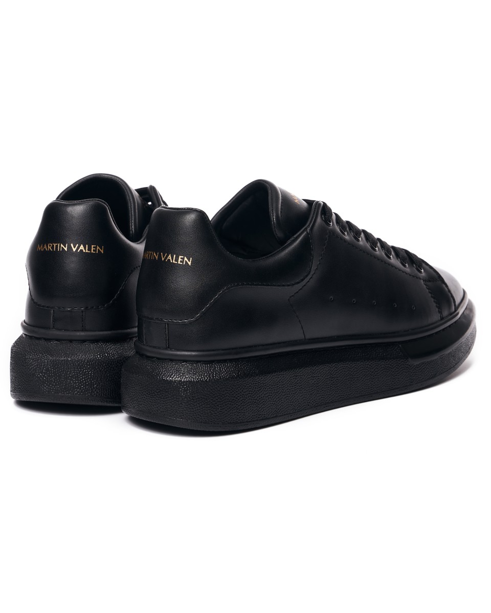 Zapatillas Suela Gruesa Sneakers Totalmente Negras | Martin Valen