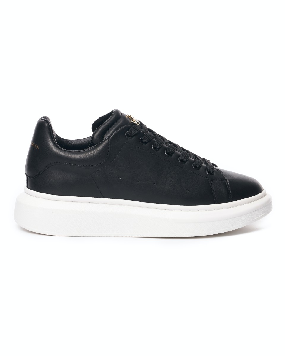 Men’s Crowned Chunky Sneakers Shoes Black | Martin Valen