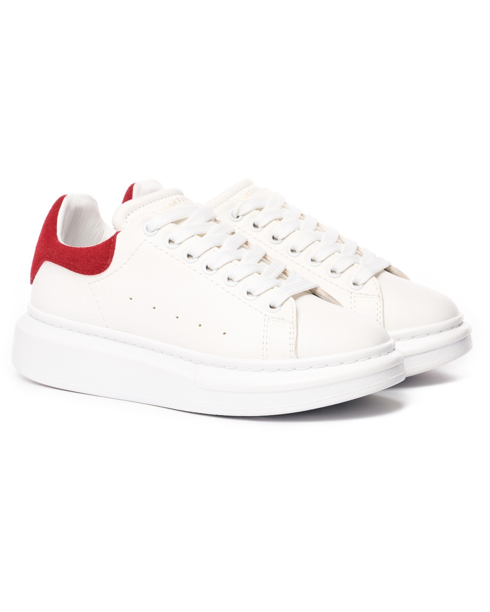 Chunky Sneakers Shoes White-Red | Martin Valen