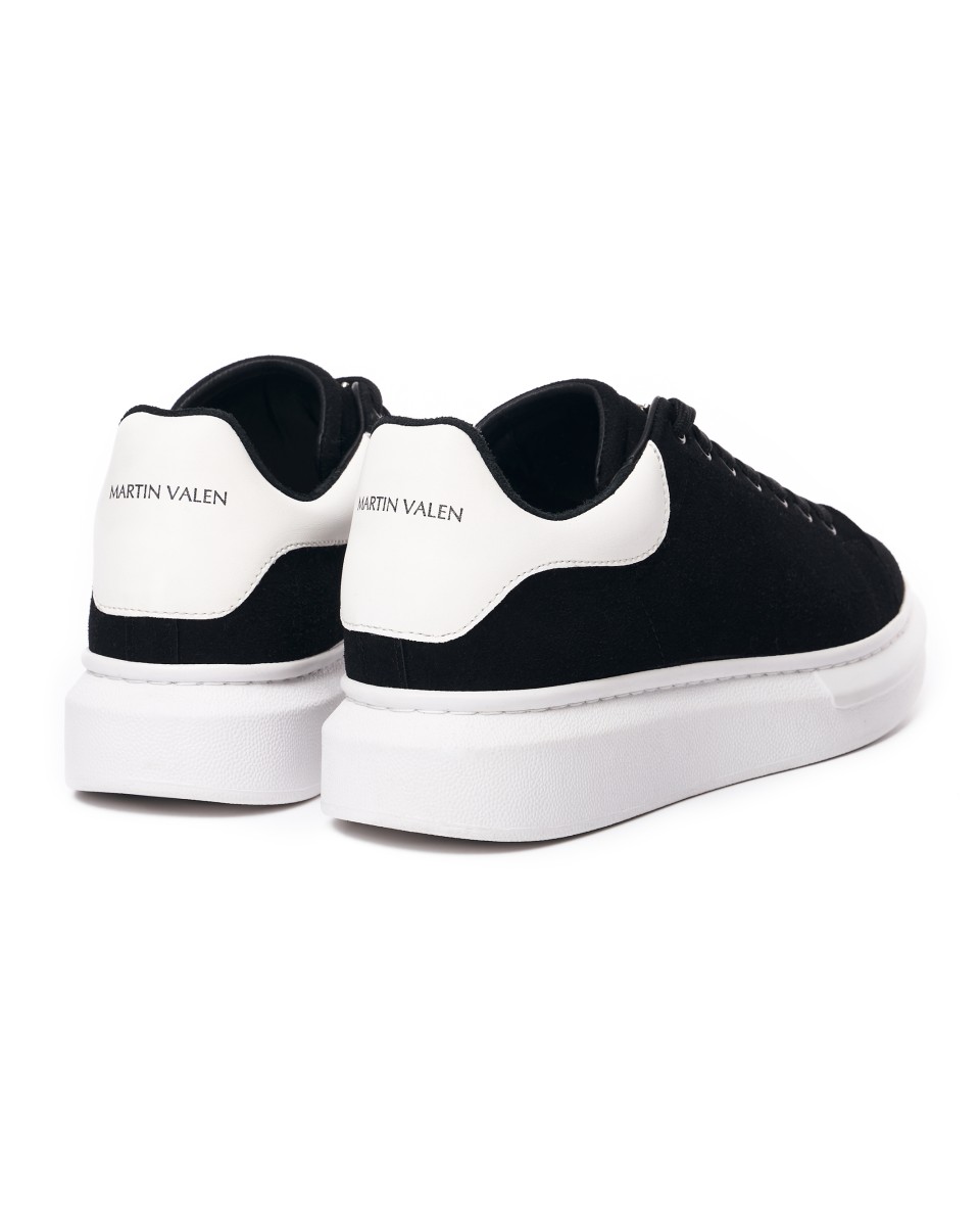 Chunky Sneakers Suede Shoes Black | Martin Valen
