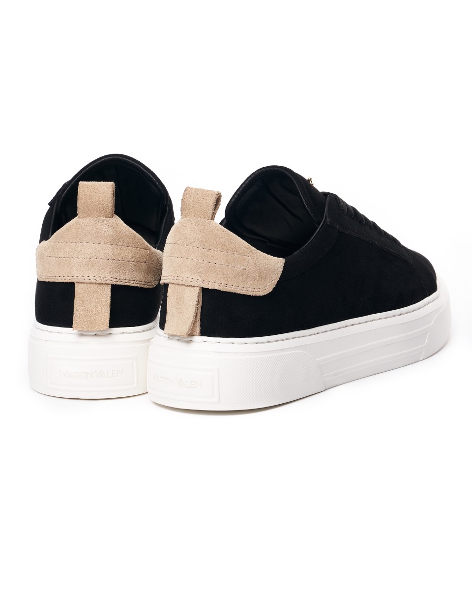 Bobe Suede Belted New Sneakers Taupe Black | Martin Valen