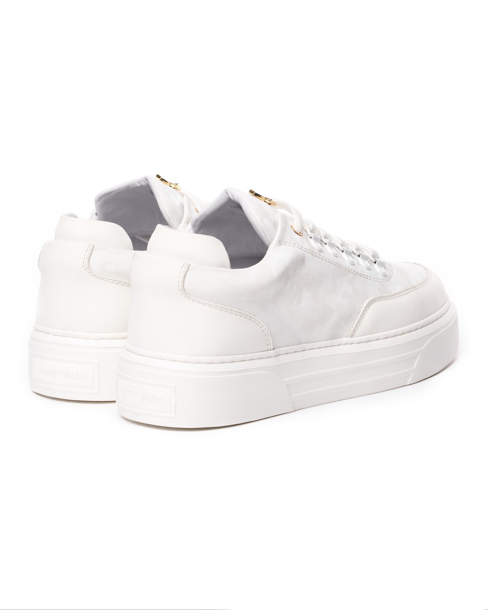 Zapatillas Bajas para Hombre Sneakers Corona Camuflaje Blanco | Martin Valen