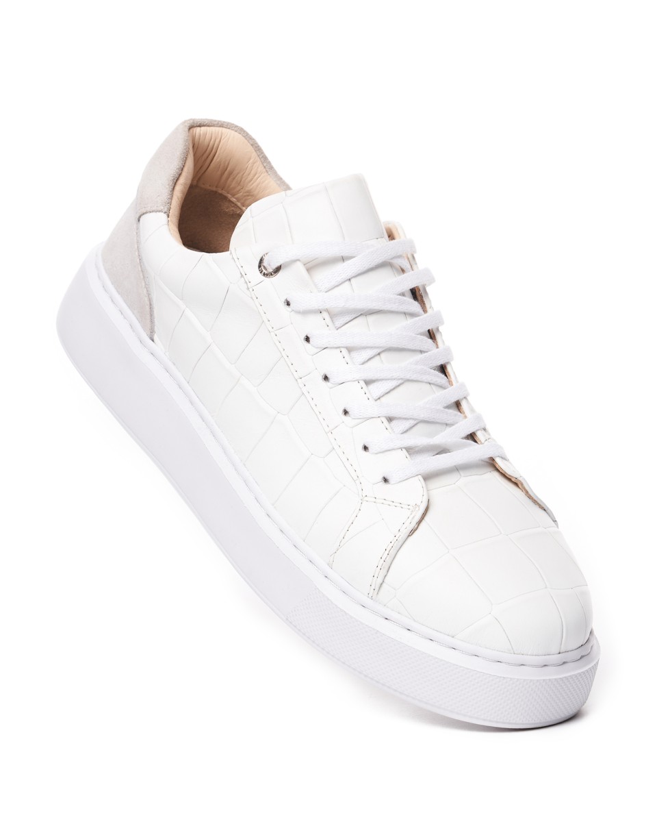 Urban Casual Leather Sneakers Black White | Martin Valen