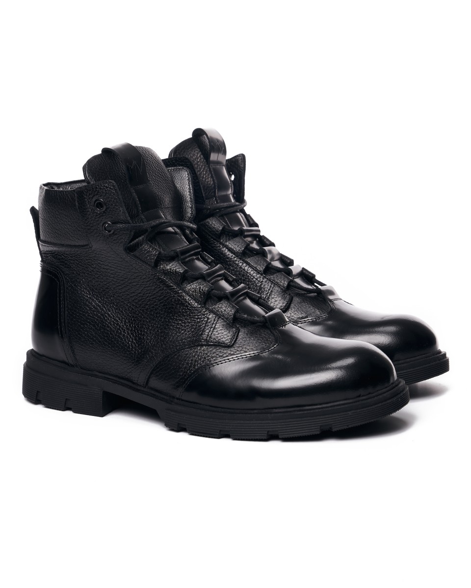 MV Black Ankle Boots For Men - Black