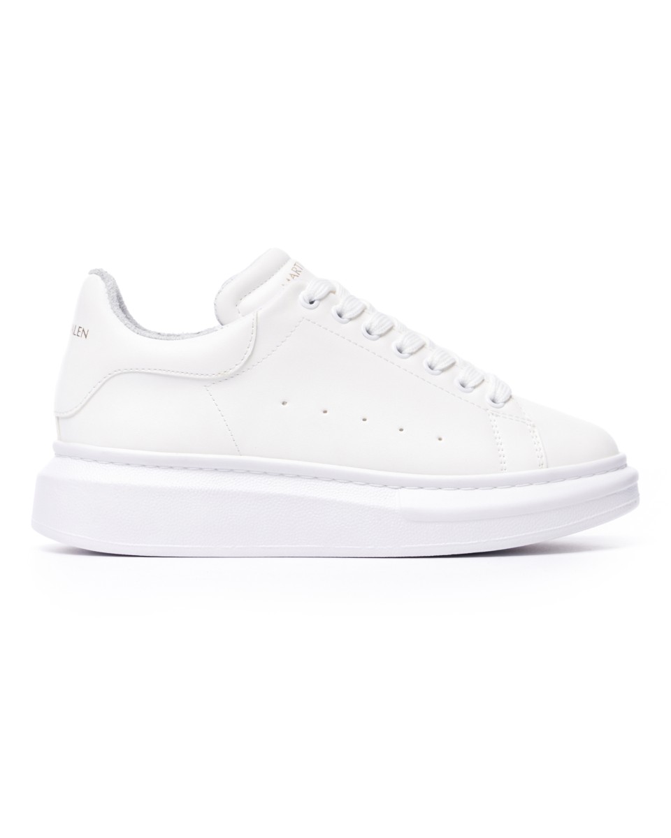Chunky Sneakers Shoes White Vista lateral