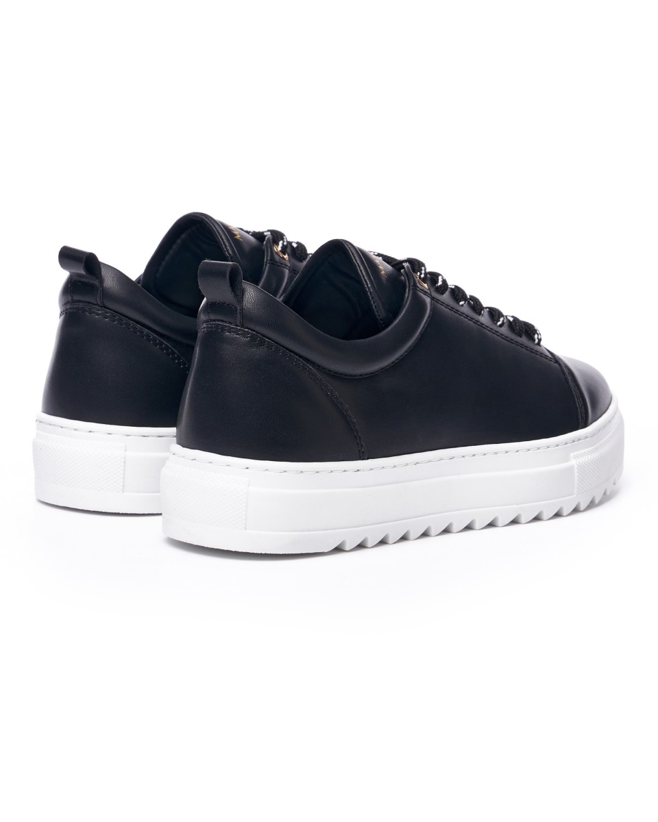 Artestitch Men’s Low Top Sneakers Shoes in Black and White | Martin Valen